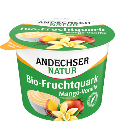 ANDECHSER NATUR Organic fruit curd 450g 20% cheese Natur mango-vanilla | Andechser