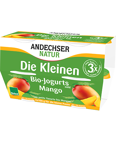 ANDECHSER NATUR Mild organic yogurt 4x100g 3.8 Andechser | mango Natur 