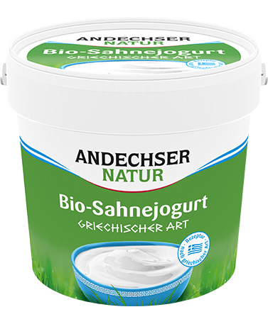 | Natur griechischer Bio-Sahnejogurt mit Andechser 10% Art 1kg Fett,